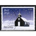 2001 Iceland Sc# 954 used - Christmas church 20g