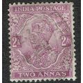India 1911 2a Purple SG166 FU