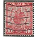 1929 SG435wi 1d Scarlet PUC Wmk Inverted Good U...