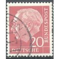 Germany 1954 - 20pf carmine - President Heuss -...