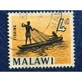 Malawi QEII 1964 4d Fishing black & orange yell...