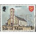 ISLE O MAN, Jurby Church, blue 1978, 1p