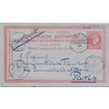 Greece Piree Postal Card to Paris France combo ...