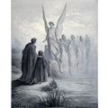 BOAT OF SOULS 1885 Gustave Doré ANTIQUE ENGRAVING
