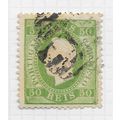 PORTUGAL EARLY CLASSIC 1870 KING LUIS 50R GREEN...