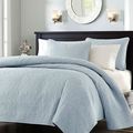 Full / Queen size Quilted Bedspread Coverlet wi...