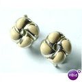 Small Enamel Loveknot Clip Earrings