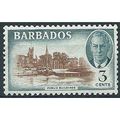 Barbados 1950 SG273 3c Reddish-Brown & Blue-Gre...