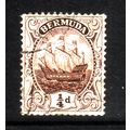BERMUDA 1910 /1925 SG 44a 1/4d PALE BROWN FINE ...