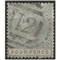St Christopher 1884 SG18 4d Grey Wmk Crown CA G...