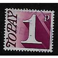 GREAT BRITAIN 1970 1p DEEP REDDISH PURPLE POSTA...