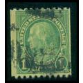 Used 597 1c Benjamin Franklin Barely Clears M09803