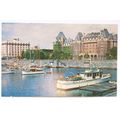 old postcard Empress Hotel & Victoria Harbour, ...