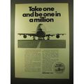 1970 Boeing 747 Jet Ad - Be One in a Million