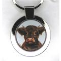 Brown Highland Cow Keyring Blossom Coo Scottish...