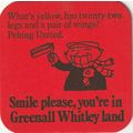 BEER MAT - GREENALL WHITLEY BREWERY - SMILE PLE...