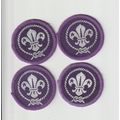 Scout Membership Badges x 4 - Black Backs (BY334)