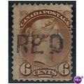 Canada 1873 SG98 6c Yellowish-Brown Fine Used