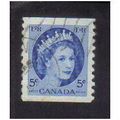 1954 canada queen elizabeth11 5c f/u sg467c