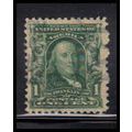 Used 300 1c Benjamin Franklin Very Fine K0743