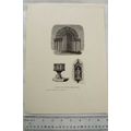 Engraving doorway font & effigy Fishlake Church