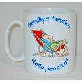 Goodbye Tension Hello Pension Mug Can Personali...