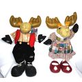 Christmas Moose's 15" Tall - Pair Male & Female...