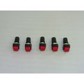 5 x SCI R13-23B RED square Latching Red Push Sw...
