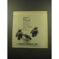 1959 Georg Jensen Royal Copenhagen Robins Advertisement
