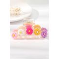 Yellow Vibrant Flower Decor Large Hair Claw Clip