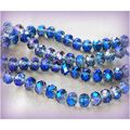 15no. Faceted Blue Purple Mirror Crystal Glass ...