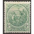 Barbados 1921 SG219 1/2d Green Mounted Mint . .