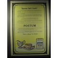 1914 Postum Cereal Ad - Success Isn't Luck