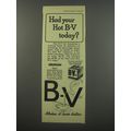 1945 Wilson B-V Ad - Had your hot B-V today?