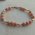 Fresh Water Pearl Bracelet 7mm Pink Beaded Tenn...