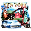 New York Montage Artwood Fridge Magnet