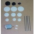 3 VOLT motor gear and pulley kit 2MM shafts for...