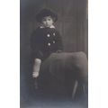 Welsh Child Boy On Animal Hobby Horse Taxidermy...