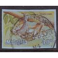 Malaysia 40c Sloth Stationary Cut Out VGC