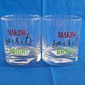 NEW Set 2 Christmas "Making Spirits Bright" Old...