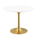 40" Pedestal Stem Tulip Dining Table White Roun...