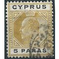 Cyprus 1908 SG60 5pa Bistre & Black Fine Used ....