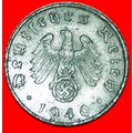 SWASTIKA: GERMANY ★ 5 PFENNIG 1940A! LOW START★...