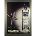 1986 Absolut Vodka Ad - Absolut Attraction