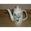 Sylvac Ware Small Floral Coffee Pot - White Ros...