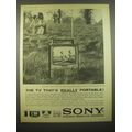1966 Sony Portable 9-inch TV Ad - The TV that's...