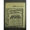 1952 Paint Your Wagon Play Ad - Wonderful theat...
