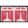 C82a, 11¢ Miscut and Imperforate Coil Pair ERRO...