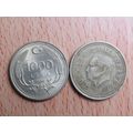 Turkey 1993 1000 Lira Coin
