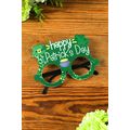 Green St. Patricks Day Clover Glasses Frame